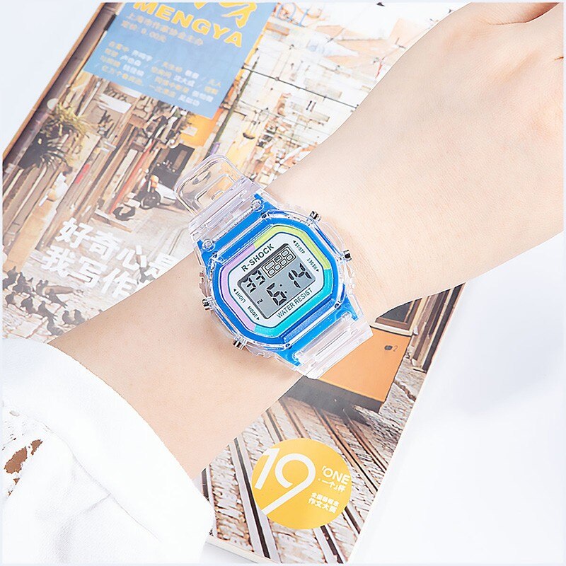 Women Digital Watch Student Sports Watches LED Electronic Wrist Watch Girl Clock Montre Femme