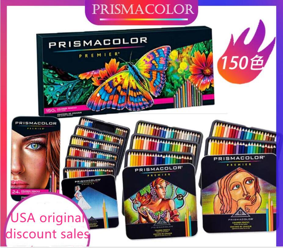 OEM USA sanford Prismacolor Art Oily Color Pencil 24 36 48 72 132 150 Color Lapis de cor Wood Color Pencils Artist School Supply