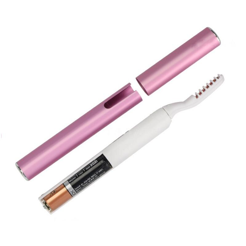 Recourbe-cils chauffant électrique, Style stylo rose, outil de maquillage