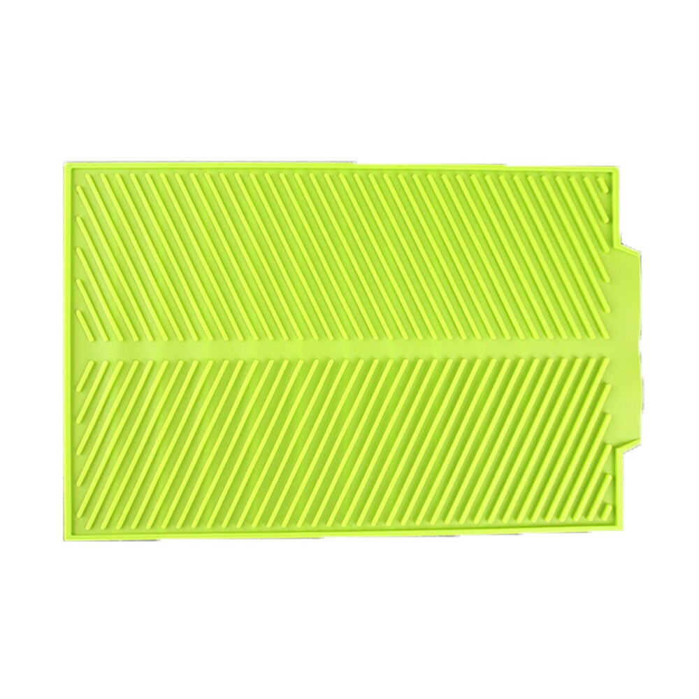 Drain Rack Kitchen Silicone Dish Drainer Tray Large Sink Drying Rack Worktop Organizer Drying Rack For Dishes Tableware: Green