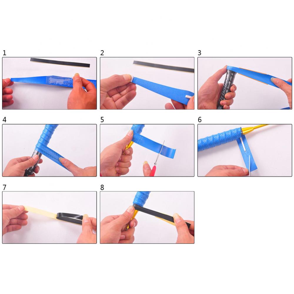 Anti-slip Baseball Badminton Softball Racket Rubber Handle Grip Wrap Band Tennis Overgrips Tape Badminton Racket Grips Sweatband