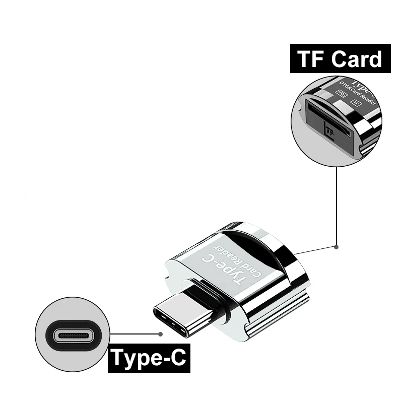 Elough TF Card Reader Micro-SD Card to Micro USB Type C OTG Adapter Memory Card to USB C High Speed For Macbook Xiaomi Samsung: army green