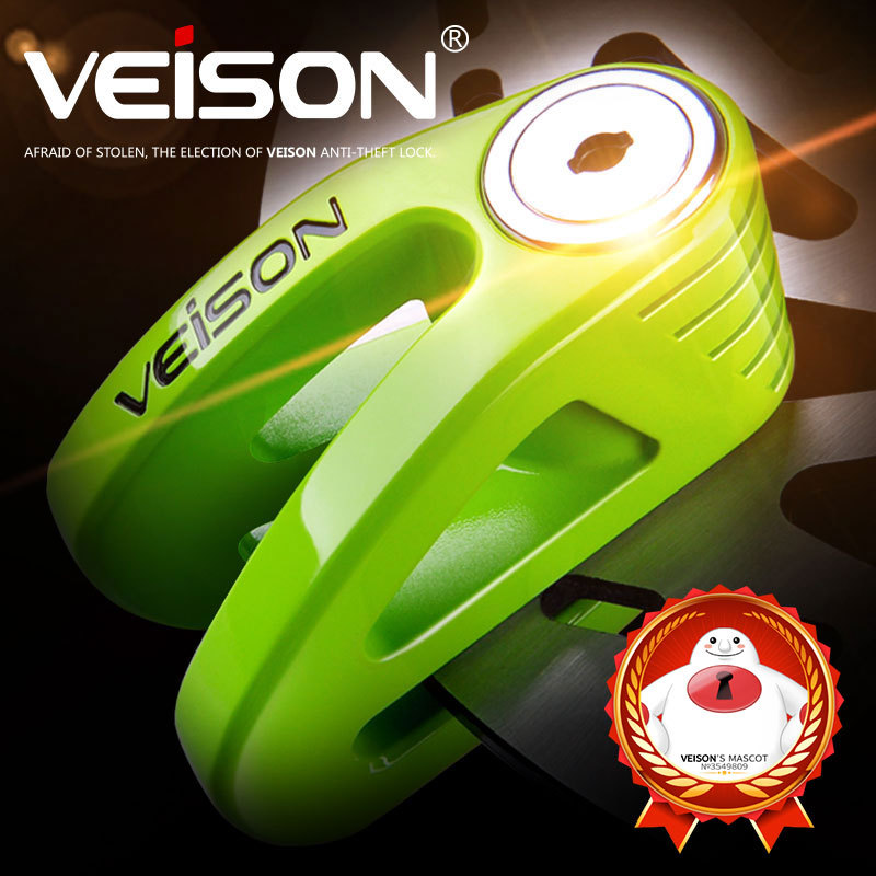 VEISON Motorrad sperren Moto Diebstahl Pretection Bremse Motorrad Legierung sperren Sicherheit Disk sperren Anti-diebstahl Wasserdicht Moto Schlösser: Braun