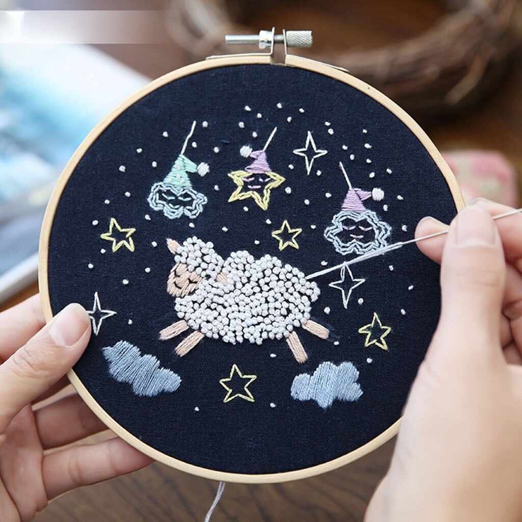 Embroidery Set Full Range Of Cross Stitch Stamped Embroidery Cloth With Floral Kit Dentelle Et Broderie A Coudre Kit Broderie