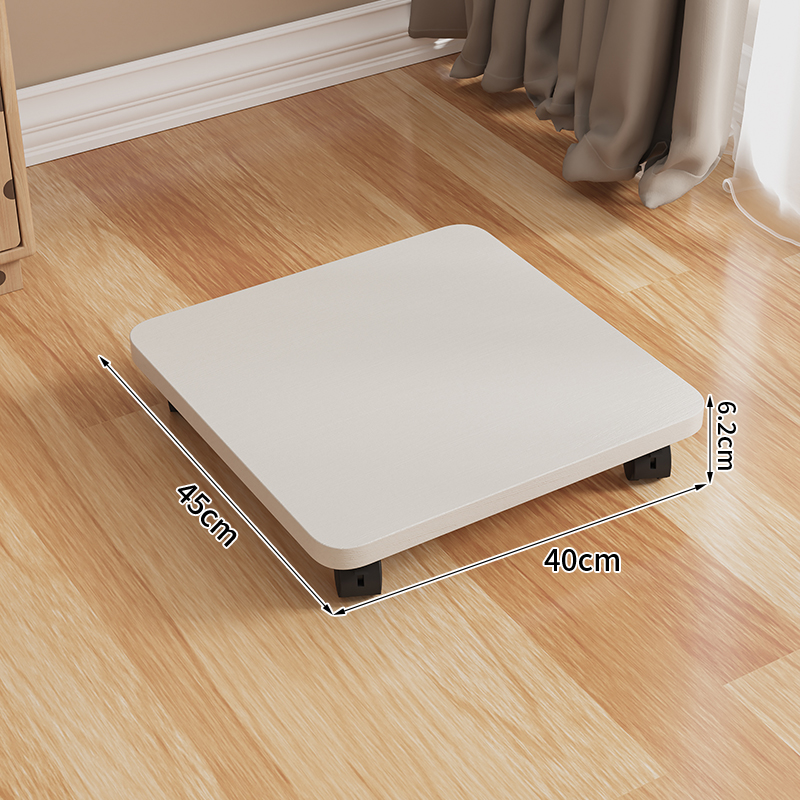 Mobile Storage Box Base with Casters Organizer Box Office Desk under Printer Universal Wheel Braet Kitchen Storage Ra: White-40*45*6.2cm