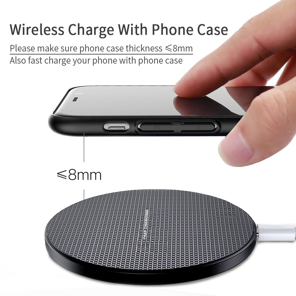 Wireless Charger for Samsung Galaxy S8 9 Note Buds QI Smart Charging - for iPhone XS XR MAX Airpods and HUAWEI Mate RS