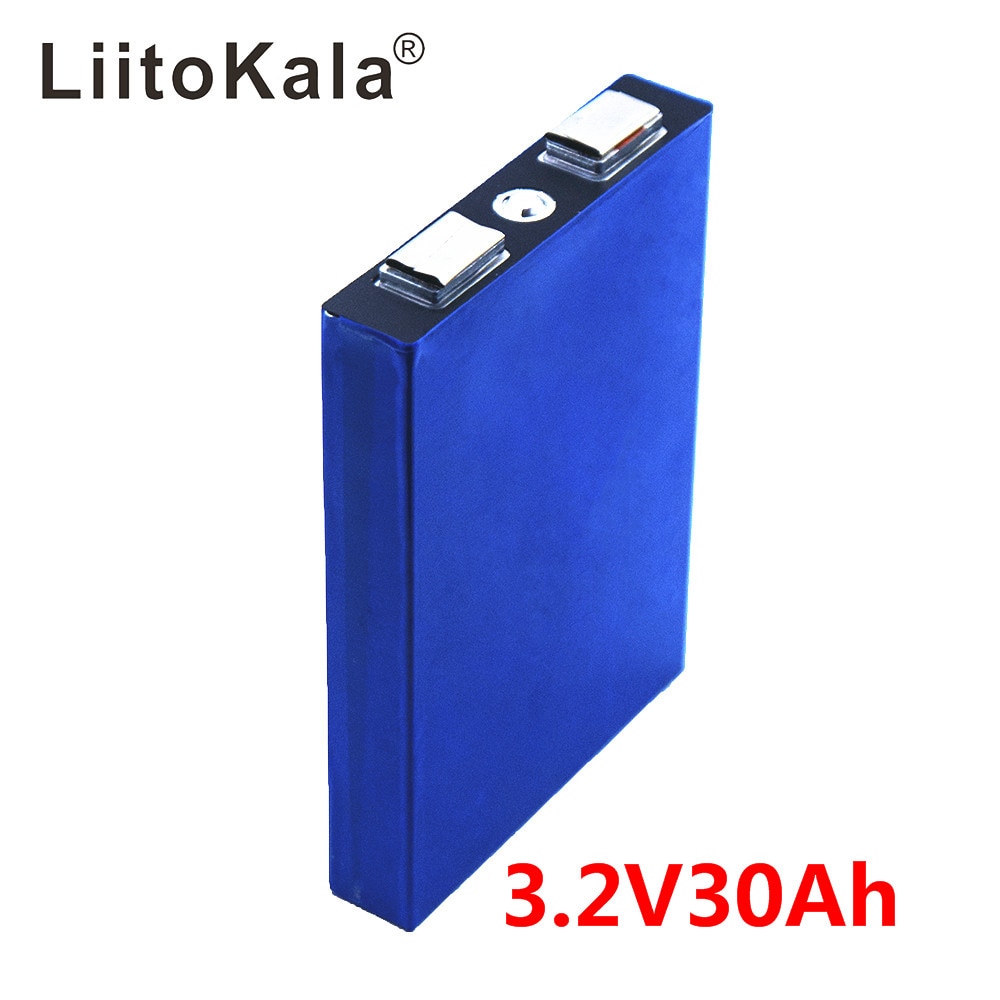 LiitoKala-batería de litio LiFePo4 de 3,2 V, 30AH, 5C, para bricolaje, 12V, lifepo4, e-bike, silla de ruedas, coche, carritos de Golf