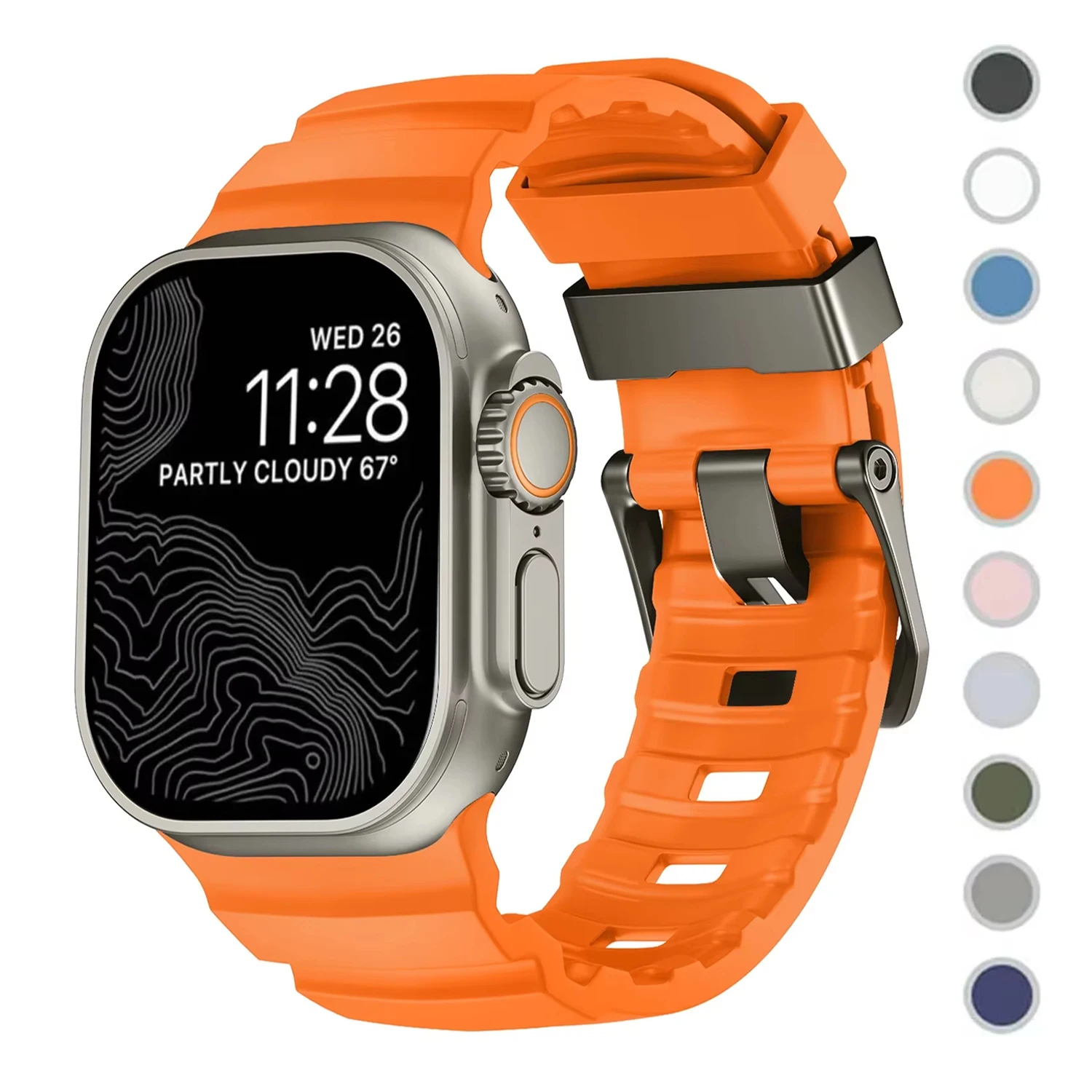 Silikonerem til apple watch ultra 2 band 49mm bælte correa sport armbånd iwatch serie 987653 se 10 46mm 42mm 44mm 45mm remme