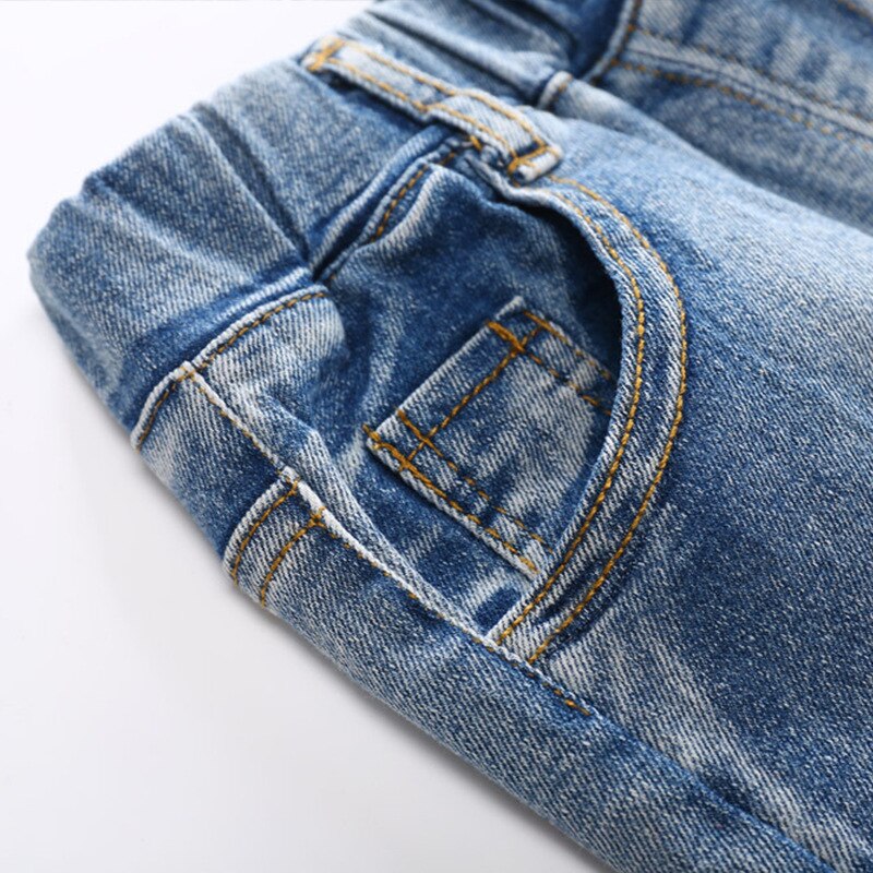 Kinderen 3 kleuren jeans lente & zomer stijl denim broek katoenen broeken voor baby jongens & meisjes, kinderkleding 2-7y