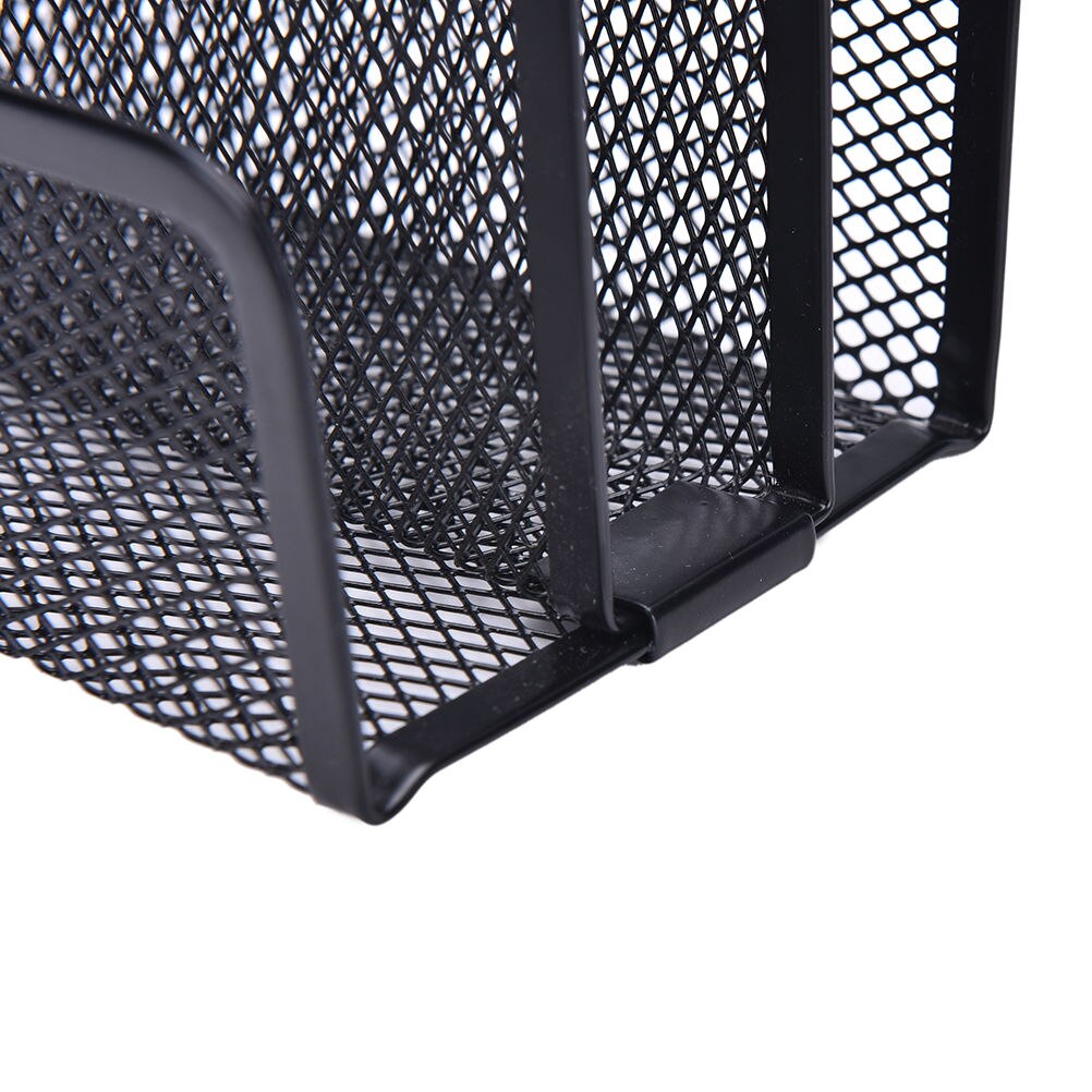 Mesh sort bogstøtte bog metal bogstøtter boghylder skrivebord arrangør kontorhylder skolepapir til børn