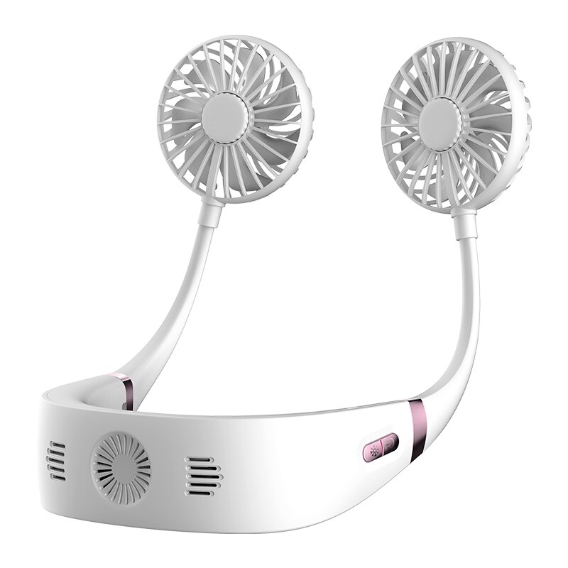 Ventilateur de cou portable rechargeable par usb, idéal pour les voyages en plein air, le bureau, le climatiseur