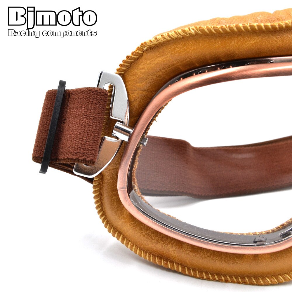 Bjmoto 5 farver motorcykel cruiser scooter biker motorcross retro vintage beskyttelsesbriller briller til sportsbriller