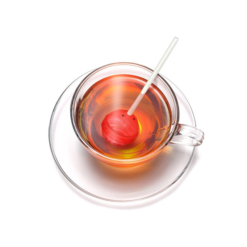 kjærlighet på pinne form silisium søt te infuser godteri kjærlighet på pinne løvblad krus sil kopp til te og kaffe
