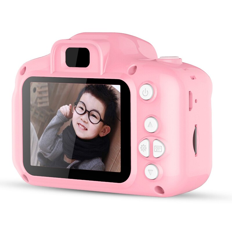 Chegam novas câmeras de reprodução de vídeo foto recarregável barato crianças brinquedo para a menina 1080p mini câmera infantil presente aniversário da criança: Pink