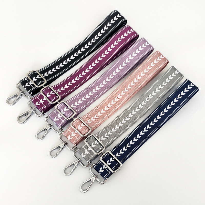 Nylon laukku hihnat käsilaukku vyö olkalaukku osa leveä hihna vaihtolaukku tarvikkeet säädettävä pituinen vyö olkalaukkuun