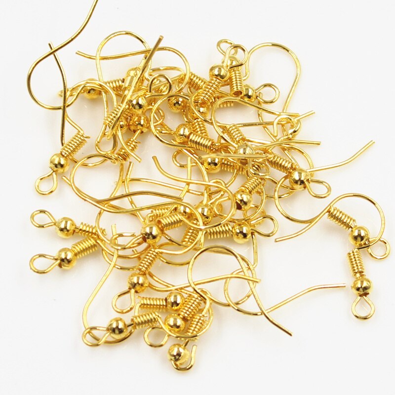 100 teile/los 20x17mm Ohrring Erkenntnisse Ohr Haken Haken Armaturen DIY Schmuck Machen Zubehör Eisen Haken Ohr draht schmuck Liefert: gold