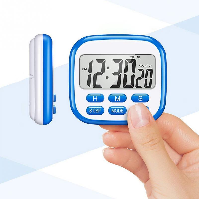 1pc Loud Sound Timer Tools Stopwatch Clock Alarm Timing Count Down Kitchen LCD