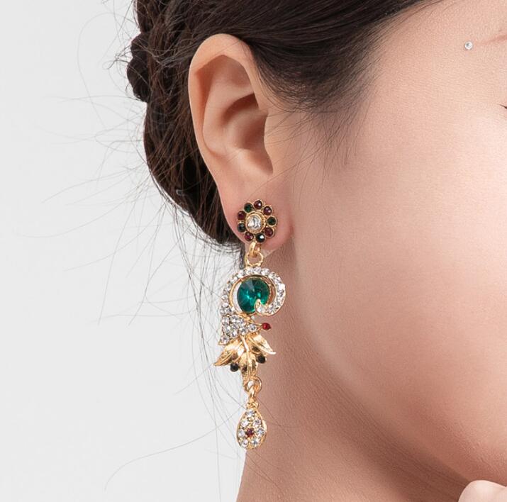 Accesorios de escenario de la India para niña, accesorio de baile para mujer, actuación de danza del vientre, tocados + pendientes + collar
