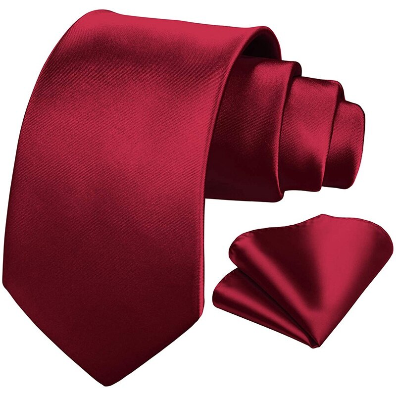 Heren Das Stropdas Set Solid Stropdassen Voor Man Zakdoek Party Voor Mannen Trouwjurk Accessoires