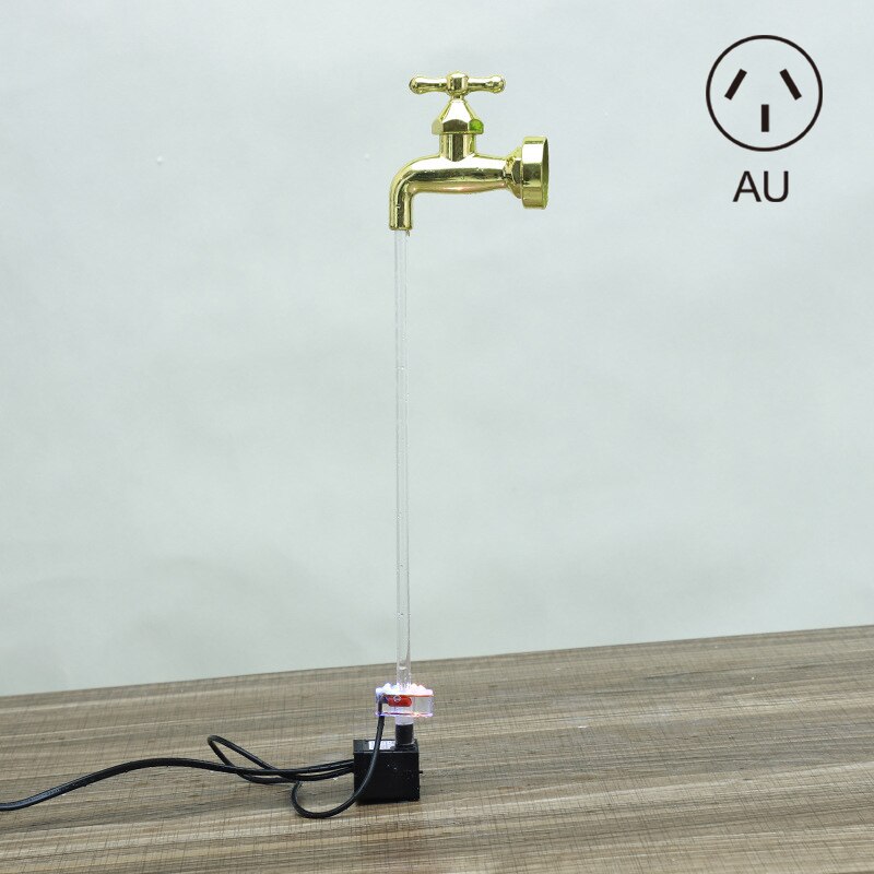 Invisible Flowing Spout Watering Can Fountain Floating Tap Fountain For Home Garden Courtyard Decoration Water Cans: Au plug