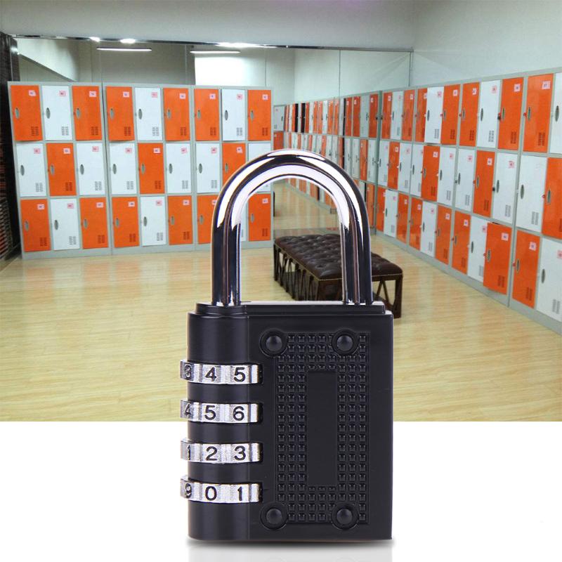 Multiuse Zinklegering Veiligheidsslot 4 Cijfercombinatie Wachtwoord Lock Koffer Bagage Codeslot Kast Kast Locker Hangslot