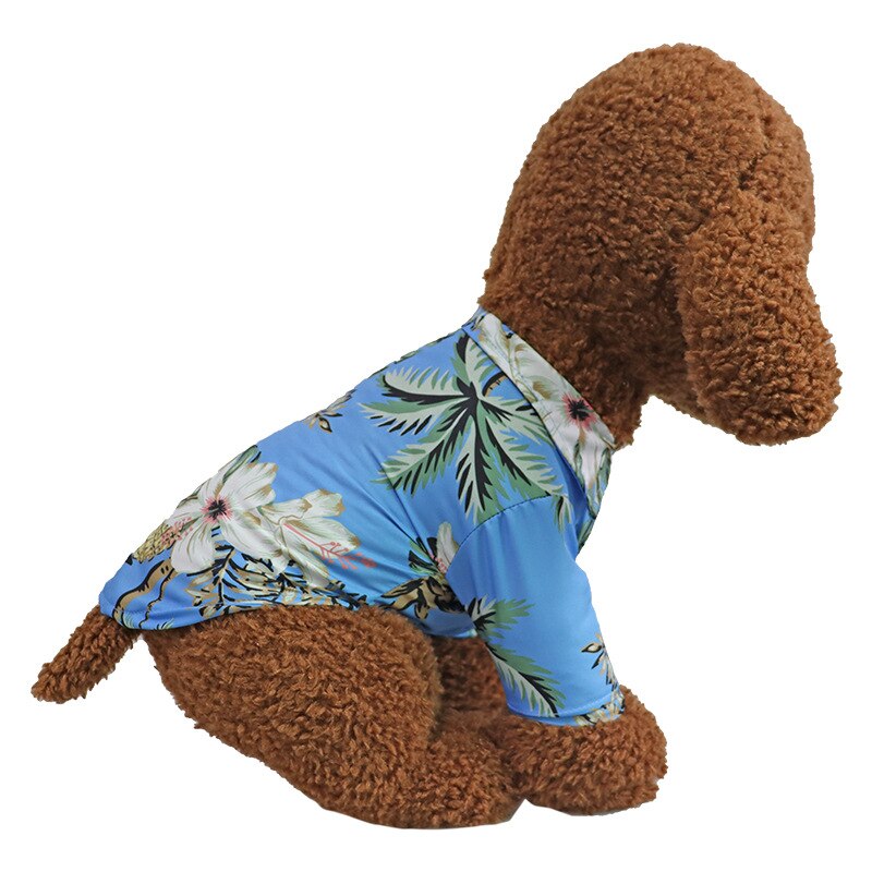 Camisas para perros pequeños, ropa con estampado Floral para mascotas, camisa de playa, chaquetas, disfraz para cachorros, ropa de primavera para mascotas