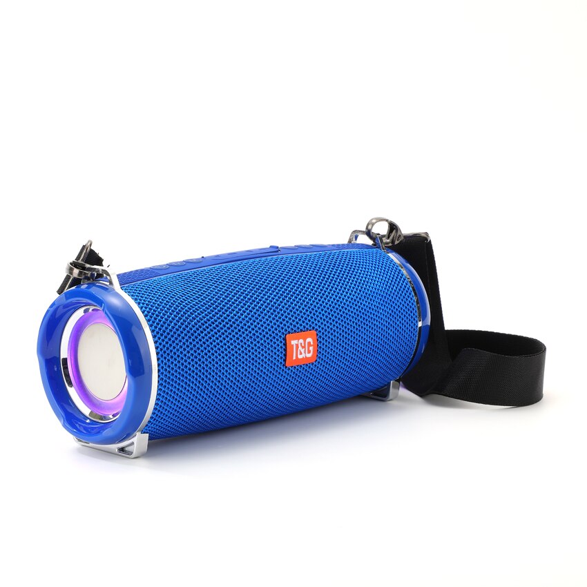 T &amp; G TG192 20W Draagbare Bluetooth Speaker 2400Mah Rgb Led Licht Draadloze Boombox Waterdichte Outdoor Subwoofer Stereo luidspreker: Sky Blue