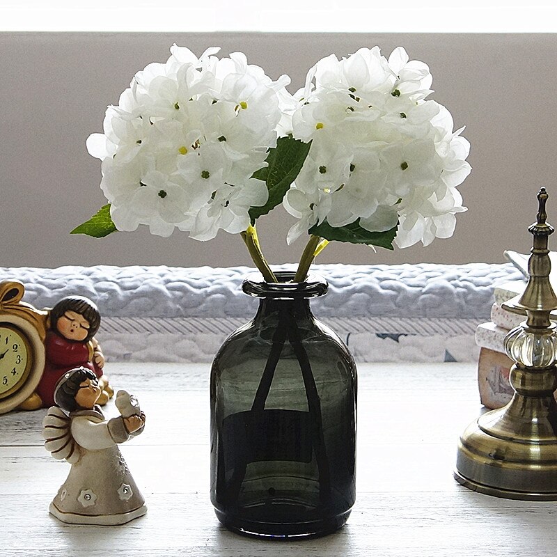 1 bundle Silk Hydrangea bridal bouquet artificial plants vases for home decor scrapbooking wedding needlework Year