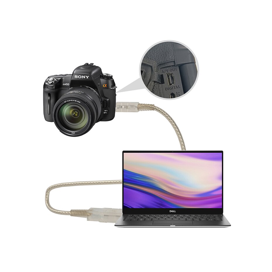 Ultra Short USB Mini USB cable USB 2.0 A male to USB Mini-B cord data charger cable Mini USB connector cable for MP3 Mp4 Camera