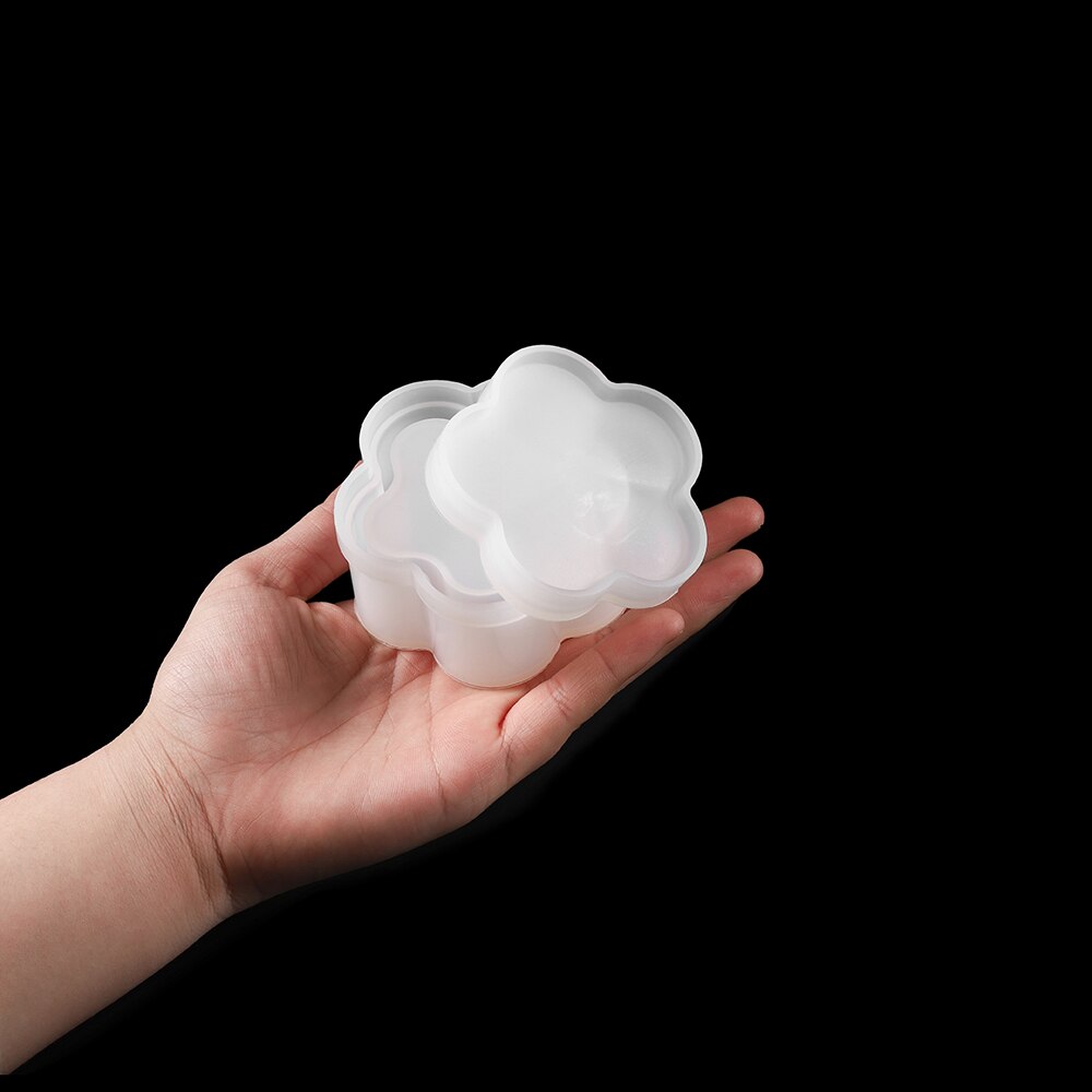 Caja de almacenamiento redonda de corazón, moldes de silicona cuadrados de cristal, molde de resina epoxi, caja de baratijas para manualidades DIY, herramientas de almacenamiento para fabricación de joyas