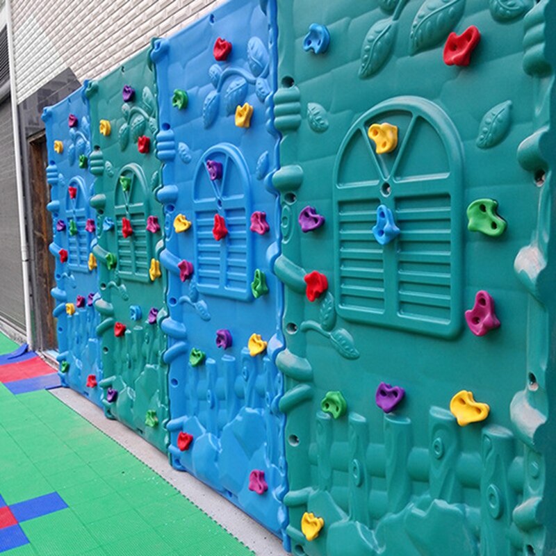 Di plastica Per Bambini Giocattoli per I Bambini Da Parete In Legno di Arrampicata Su Roccia Pietre di Plastica Indoor Outdoor Arrampicata Su Roccia Piedi Mano Tiene Kit Grip