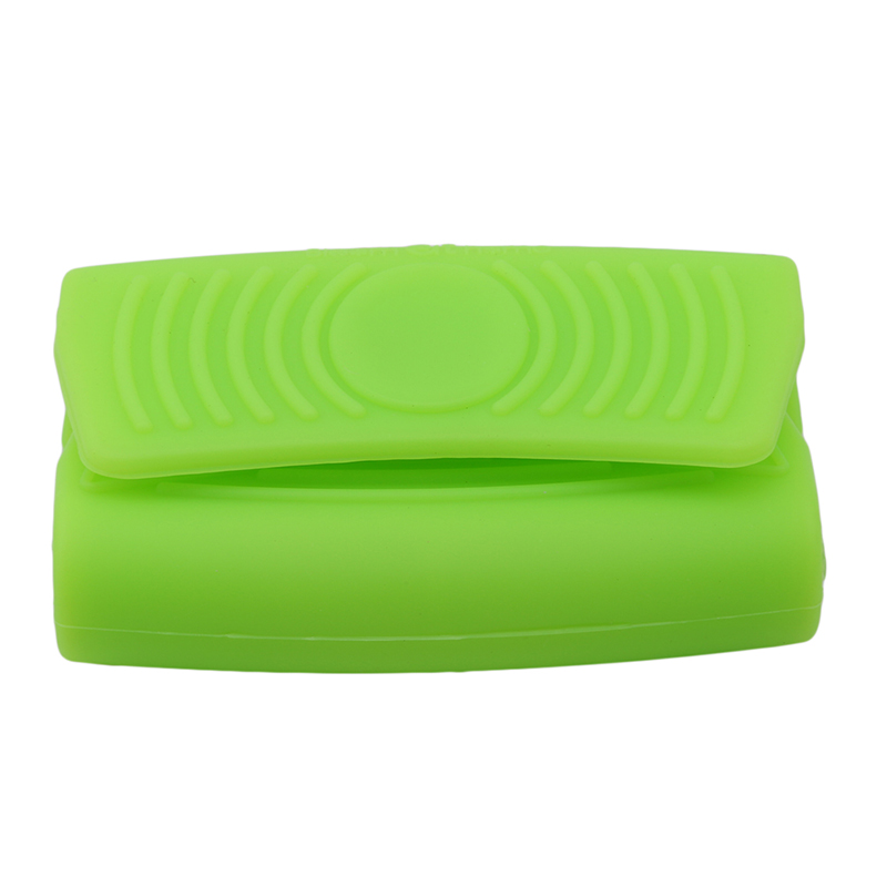 2Stck Silikon Pfanne Griff Abdeckung Griff Anti-verbrüHenne Geräte Küche Werkzeug Isolierung Platte Klemme Topf Halfter Hülse Topf handschuh