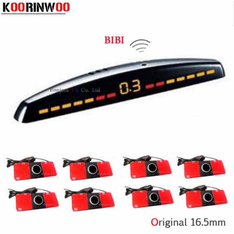 Koorinwoo Lcd-scherm parkeer sensor 8 Front/back Radars Monitor Auto Parktronic Sensoren Parkeerhulp Detector
