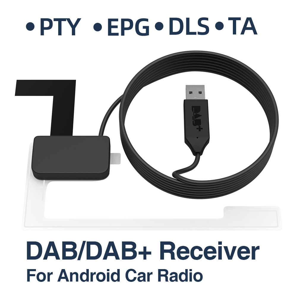 Grandnavi Car DAB+ Box Digital Signal Receiver DAB+ Receiver Antenna Aerial USB Interface Portable For Android Car Radio Stereo: Default Title