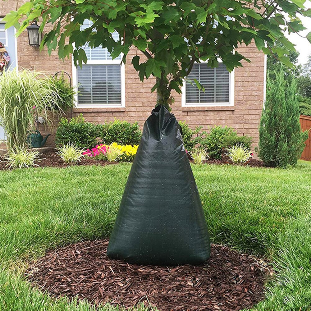 Bolsa de riego para árboles de 20 galones/75L, bolsa de goteo colgante para plantas de jardín, bolsa de agua reutilizable para árboles agrícolas, bolsas de riego por goteo lento