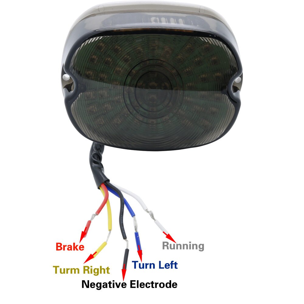 Rook Led-achterlicht Brake Stop Achter Turn Indicator Signal Light Lamp Achterlicht Lay Down Voor Harley Softail Dyna