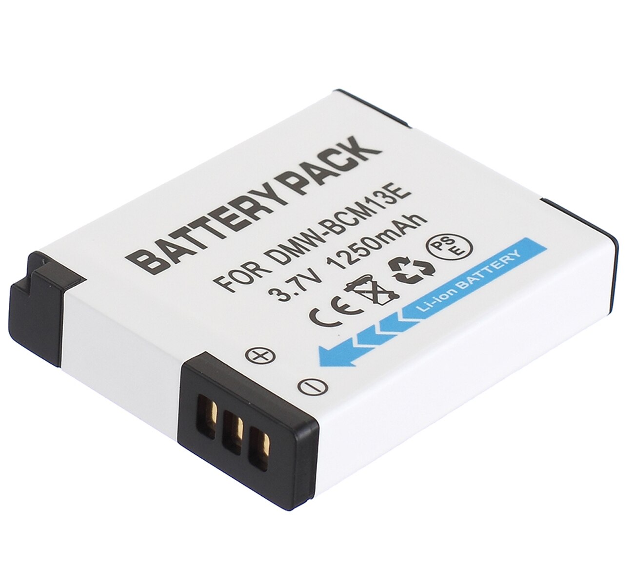 Batterie (2-Pack) + chargeur pour Panasonic Lumix DMC-TZ40, DMC-TZ41, DMC-TZ60, DMC-TZ61, DMC-TZ70, DMC-TZ71, appareil photo numérique: 1x DMW-BCM13 Battery