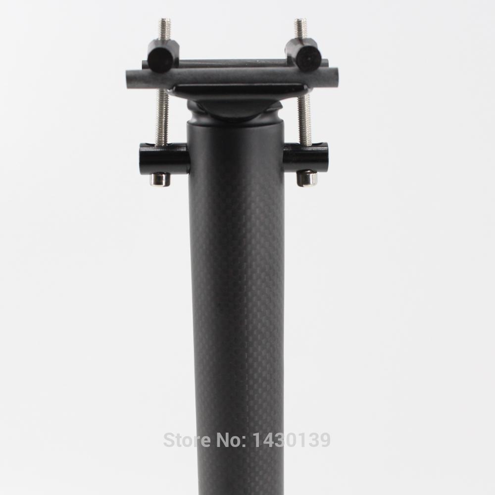 Mærke foldecykel mat 3k fuld kulfiber cykel carbon sadelpind cykel dele 27.2/30.8/31.6/33.9/34.9*400mm gratis skib