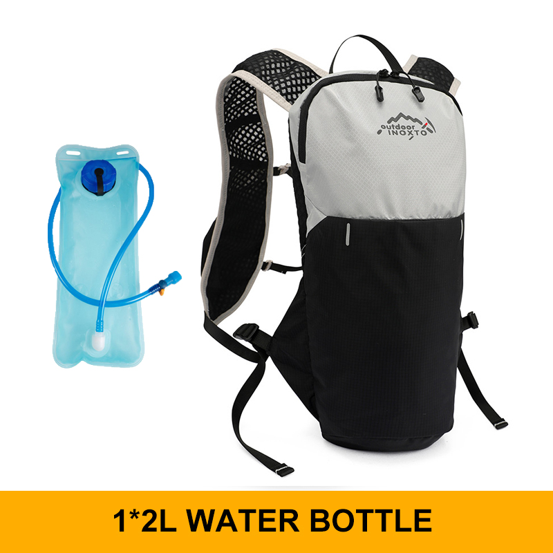 INOXTO Wasserdichter Laufrucksack, 5 l, ultraleichte Trinkweste, Rucksack, wandern- und Fahrradtasche, atmungsaktive Sporttasche, 2 l Wasserbeutel: blaue farbe