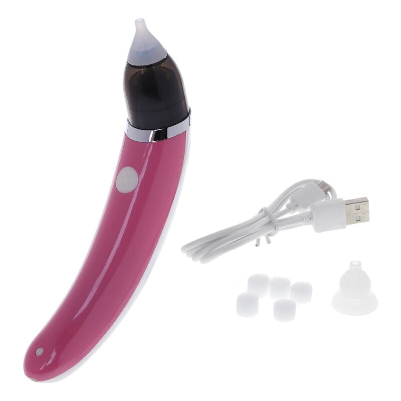 Limpiador Nasal de la nariz del bebé Mucus Snot Herramientas de limpieza eléctrico USB recargable suave de silicona cabeza aspiradora limpiador Nasal