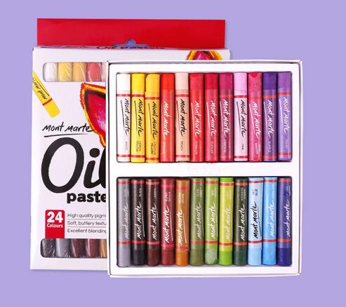 Pasteles al óleo de 12 Colores, arte de Pastel de agua para el aula escolar y arte para colorear para niños y adultos, todos los artistas: 24-Colors