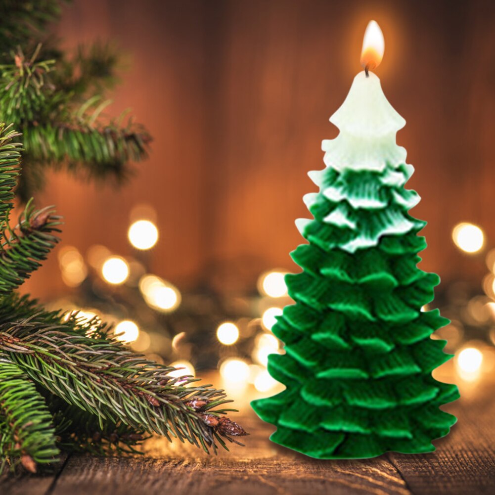 Albero di natale 3D stampo in silicone albero di pino di natale stampi per candele sapone argilla tariffa decorazioni per torte fai da te stampi da forno stampo per natale fai da te