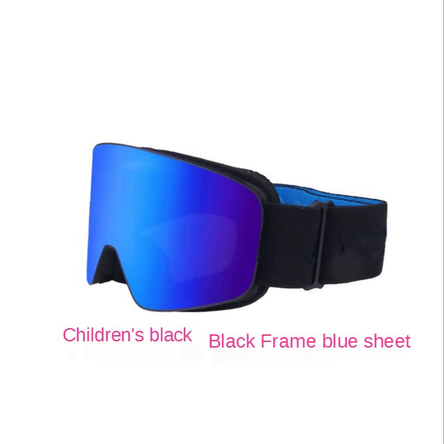Lunettes de Snowboard à revêtement cylindrique pour adultes, lunettes de Ski Ka myopie, Double couche anti-brouillard, style Parent-enfant: child Ski goggles D