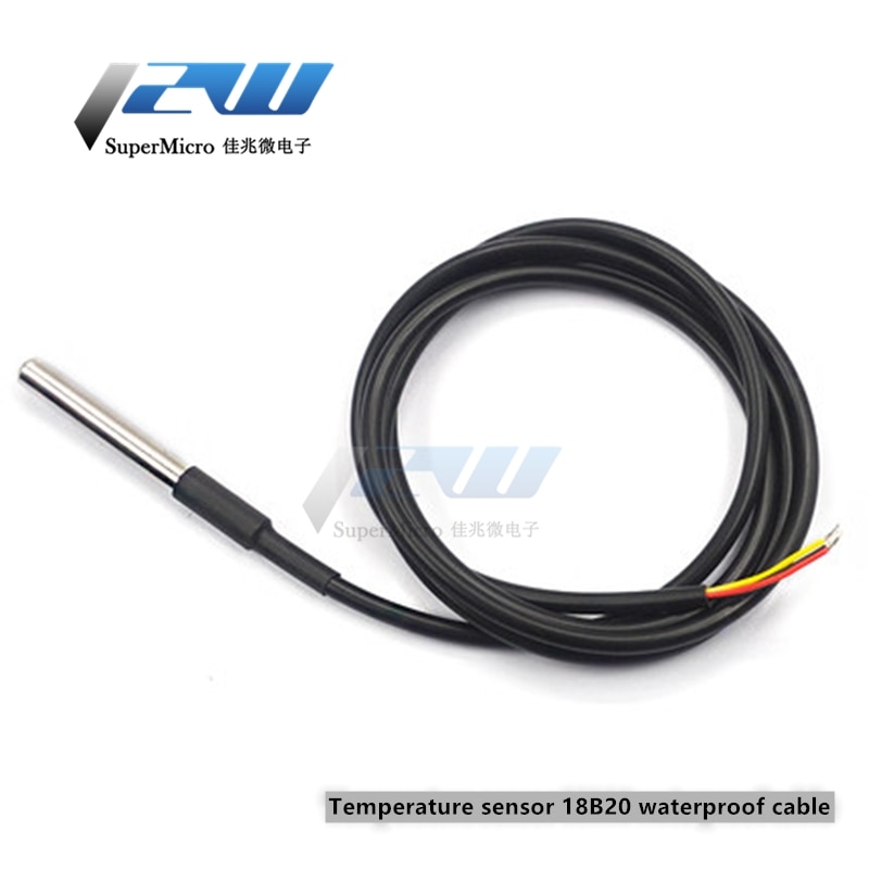 1pcs DS1820 waterproof stainless steel package DS18b20 temperature probe sensor 18B20 1M/2M/3M