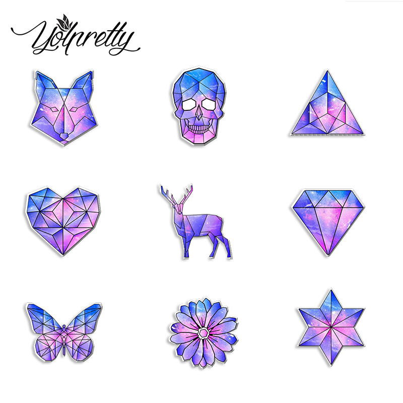Pin de insignia de epoxi acrílico, Pin de solapa, Graffitis, animales de colores, geometría, Galaxia, , novedad de 2023