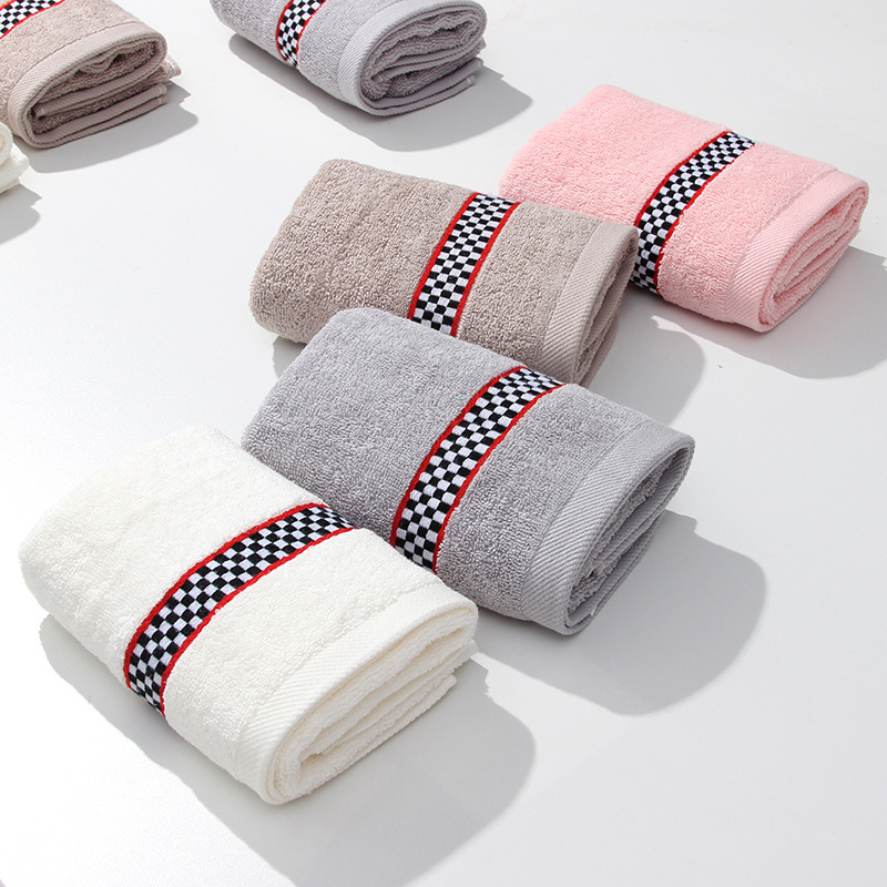 Cotton Horizontal Bar Towel Lovers Face Towel Household Soft Water Absorbent Adult Lovely Bath Towel Towels Bathroom Microfiber