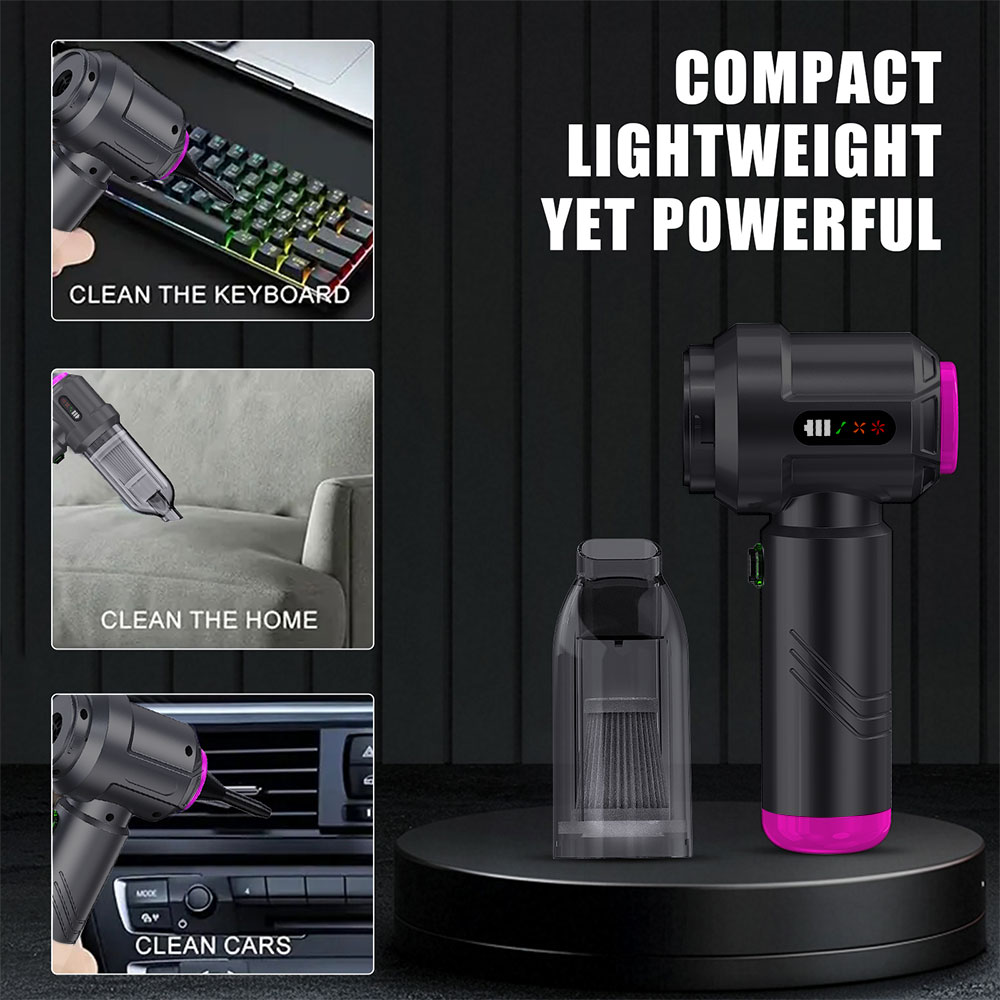 Cleaning Blower Tool Car Vacuum Cleaner Type-C Charging Portable Electric Air Duster Blow Drying Dust Removal 3 Gears adjustable