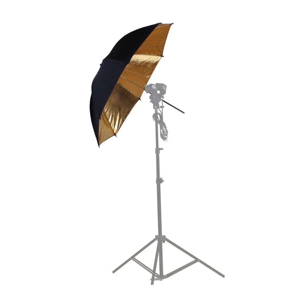 Translucent Umbrella with Reflective Black & Silver & Golden Cover Photography Umbrella Reflector Light Diffuser and Modifier
