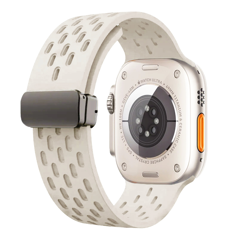 Magneettinen ranneke apple watch ultra 2 :lle , 49mm 44mm 45mm 40mm 41mm 42 38 45 mm silikoniranneke iwatch-sarja 9 7 8 se 6 5 3