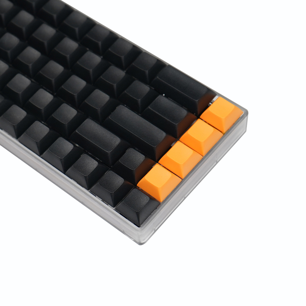 77-Tasten-einstellen, Schwarz, Weiß, Grau, mechanische Tastatur, leere Tastenkappen ohne Charakter, individuelle Tastatur, DSA-Profil-Tastenkappen